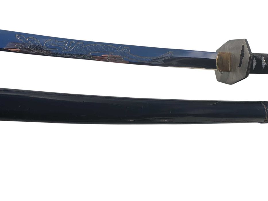 Stara długi miecz katana samurajska, japoński treningowy z lat 60/70