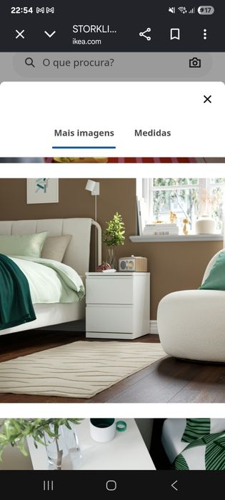 Cama + mesas cabeceira MALM
