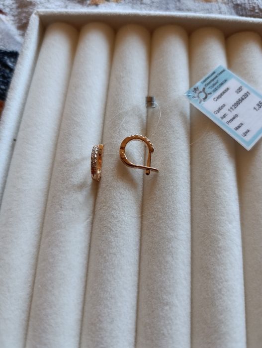 Серебряные серьги в позолоте