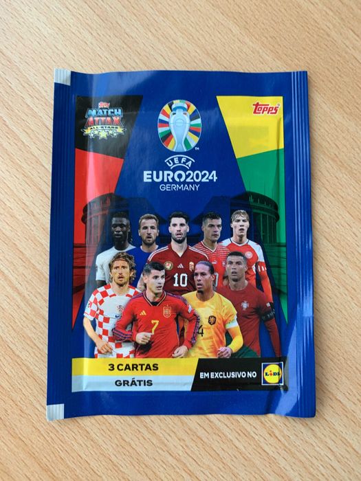 4 embalagens Euro 2024 - cartas colecionáveis