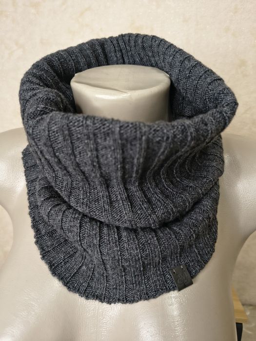 Брендовый серый вязаный снуд/шарф-хомут marc o polo