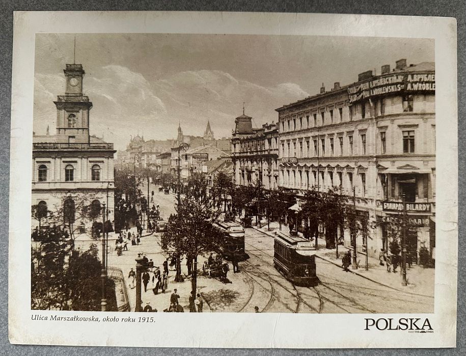 Kolekcja 3 wielkoformatowych pocztówek: "Warszawa, jakiej już nie ma..."
