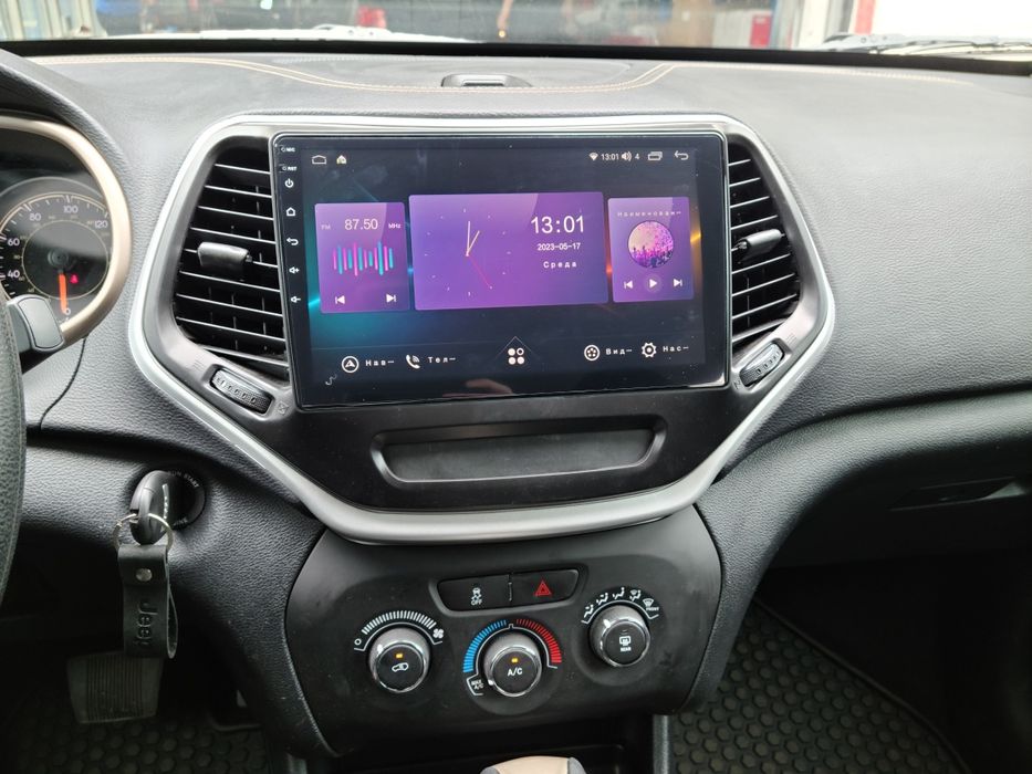 Штатна магнітола  6/128GB 360° для Jeep Cherokee QLED CarPlay