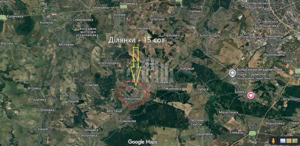 Ділянка 15 соток під забудову прямо біля лісу! Новосілки, БЕЗ КОМІСІЇ – pohled 2