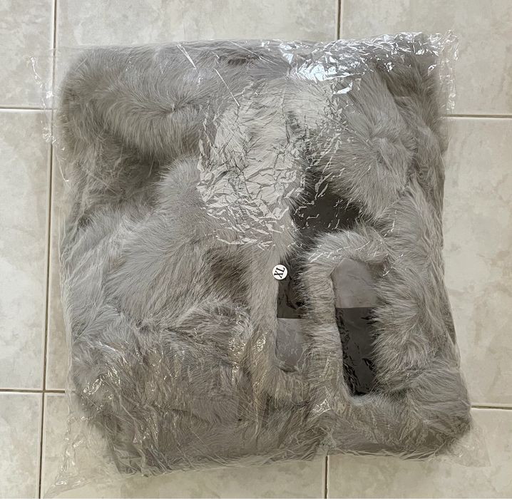 Casaco curto de pêlo cinzento (Fashion, tamanho XL)