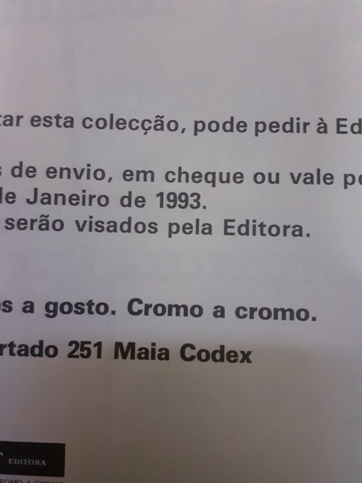 Caderneta cromos Cinema Português,  1993