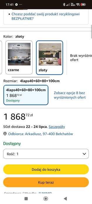 Przepiękna lampa ledowa