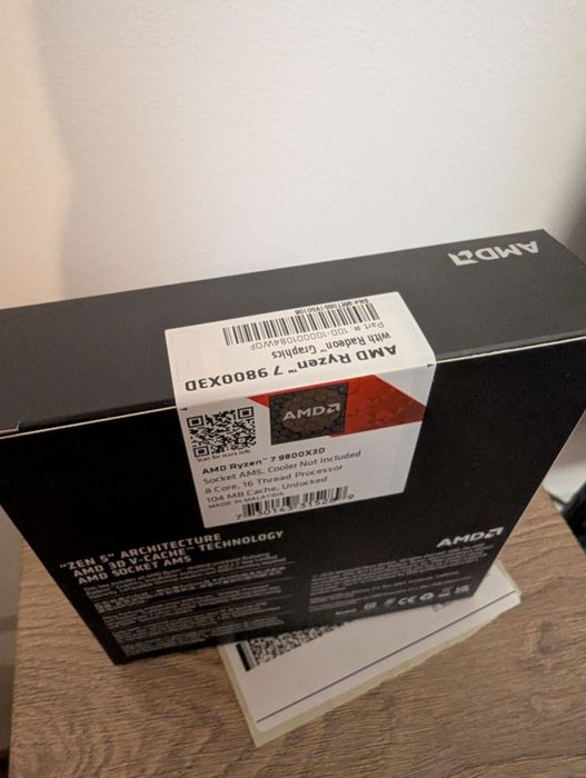 [ZAREZERWOWANY] Nowy AMD Ryzen 7 9800X3D BOX, 36 miesięcy gwarancji pr