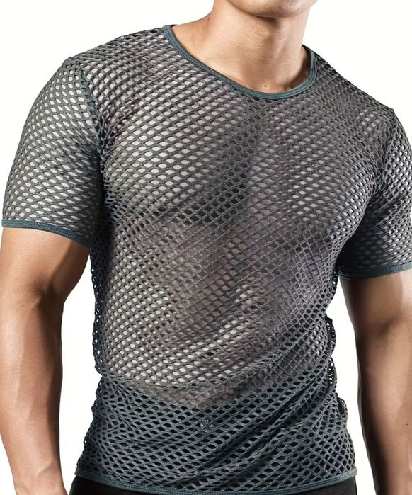 T-shirt homem preta transparente
