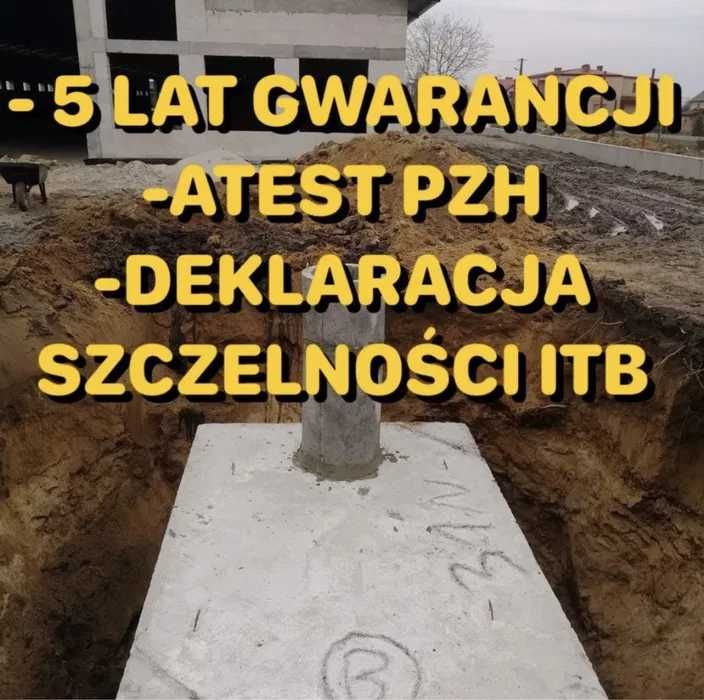 Szamba 10m3 zbiornik na deszczówkę 5m3 szambo betonowe Lipusz