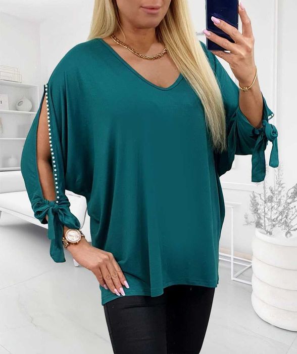 bluzka plus size wiskoza z elastanem