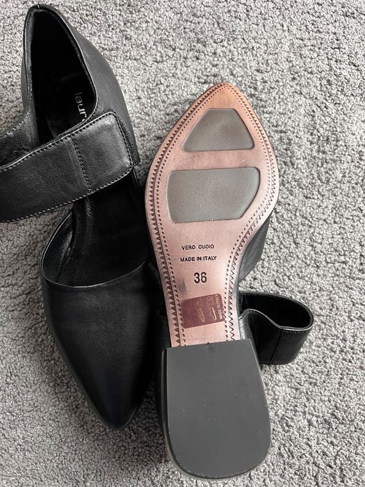 Laura Bellariva - skórzane czarne buty Made in Italy