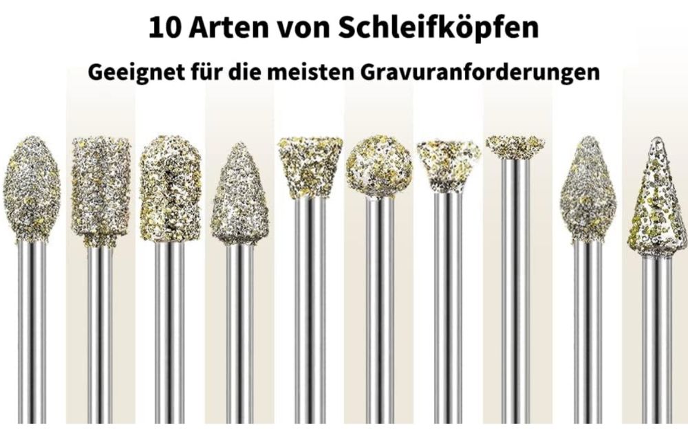 Si Fang Diamentowe frezy/trzpień szlifierski 20 sztuk