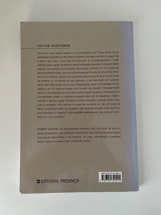 Livro "Como ser um empresário de sucesso"- Robert Ashton