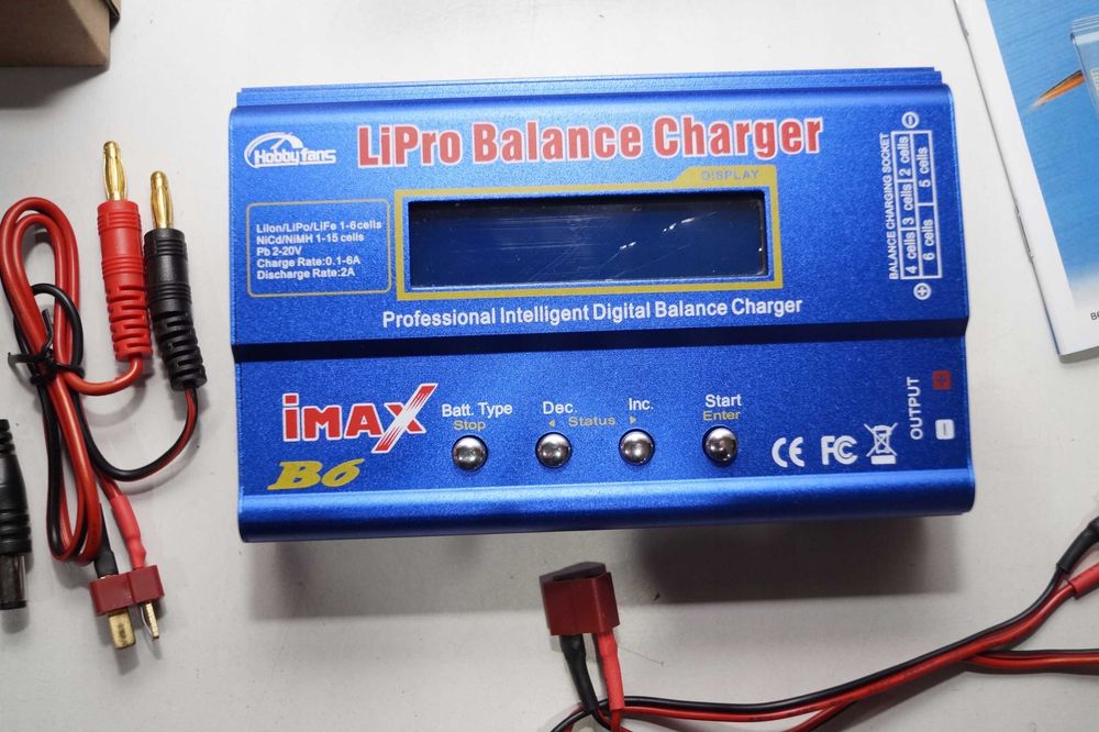 Ładowarka akumulatorów iMAX B6 6A 80W LiPo / Nicd / Nimh ekran LCD