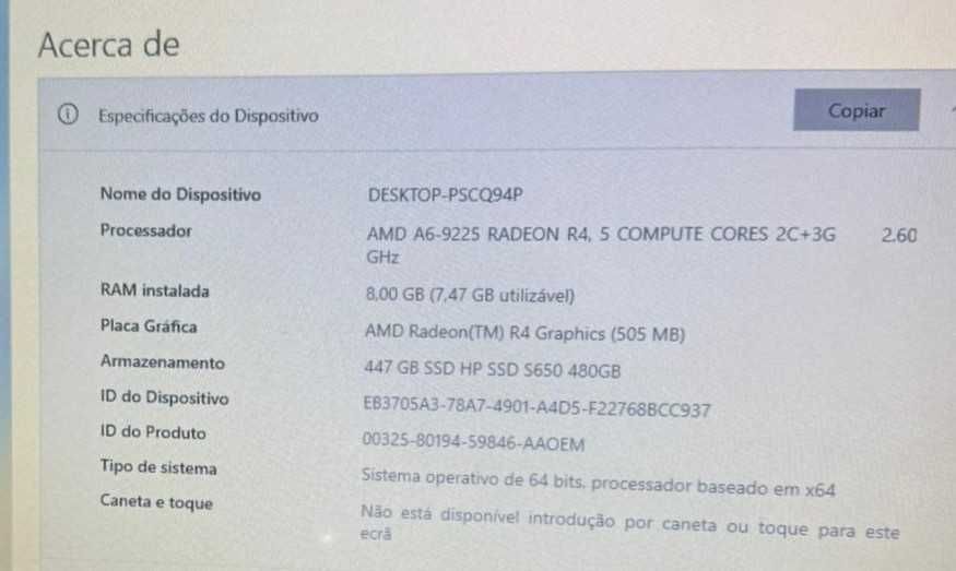 Portátil Lenovo - Em bom estado