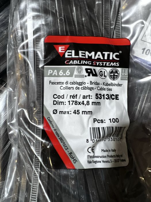 Lote 200 Pacotes de 100 abraçadeiras Norma / Elematic - NOVO