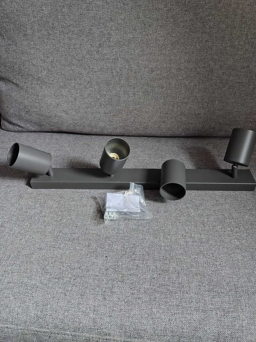 Grafitowa lampa sufitowa 4 reflektory