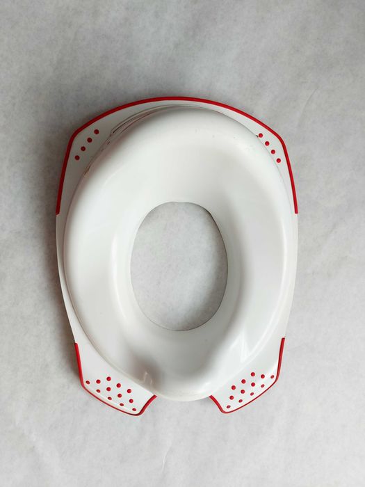 Nakladka na sedes toalete dla dziecka kremowa czerwona