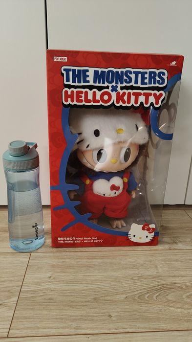 Pop Mart The Monsters Labubu x Hello Kitty Winylowa Pluszowa Lalka 38cm! Nowa Oryginalna