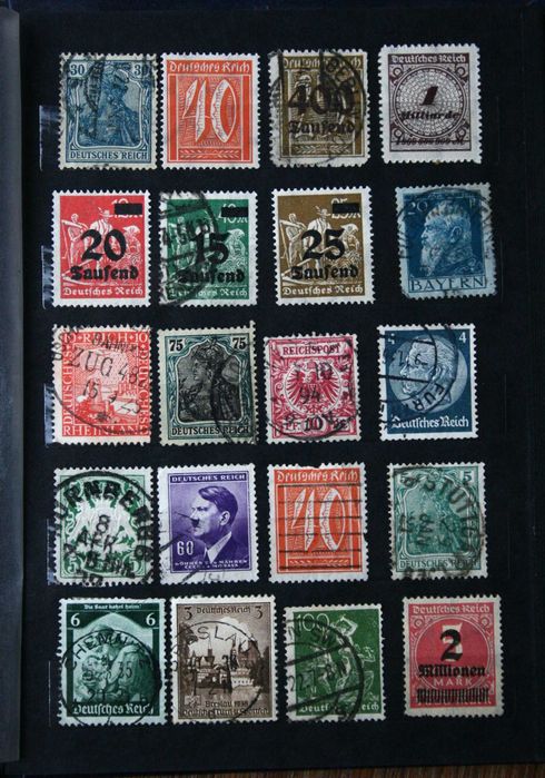 Klaser ze starymi znaczkami z Niemiec UV06