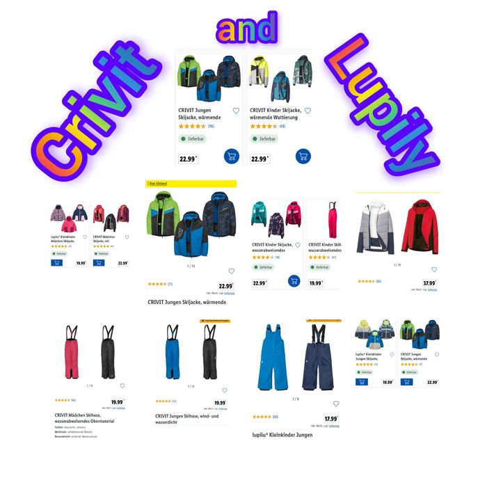 Комбінезони ТЕРМО Костюми лижні мембранні Lupilu/Crivit Germany 86-164