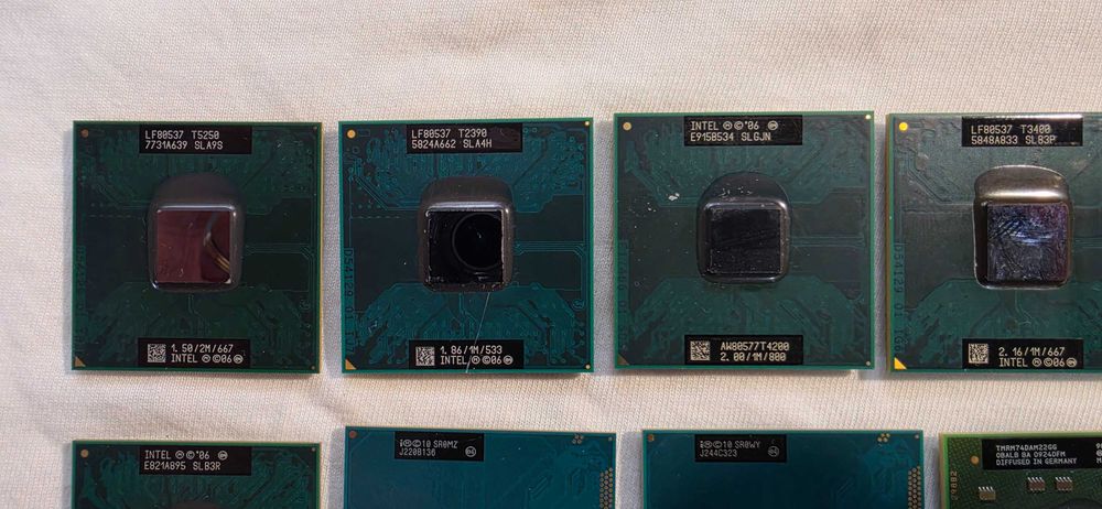 Processadores Vários Computadores Portáteis