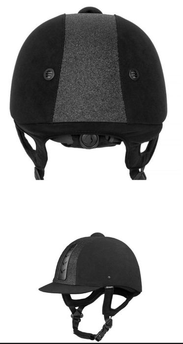 Kask jezdziecki z brokatem + regulacja