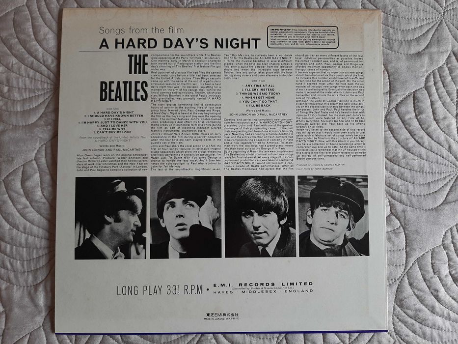 The Beatles - A Hard Day`s Night - Japão - Vinil LP