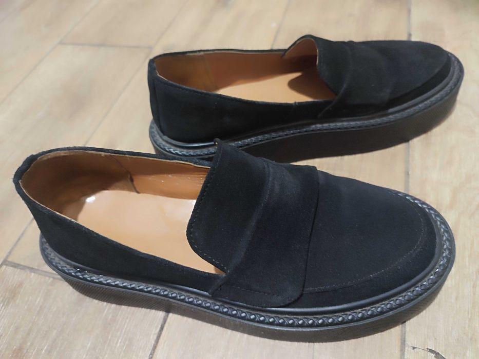 Туфлі мокасіни 38 розмір лофери натуральний замш