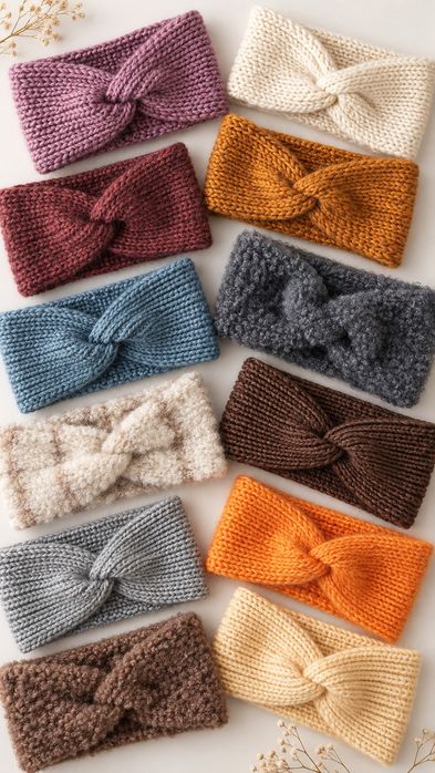 Opaski jesień handmade wełna merino alpaka