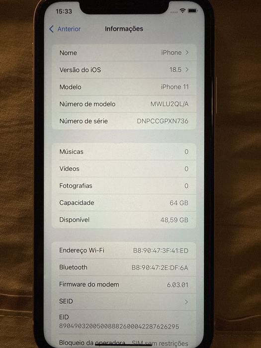 Iphone 11 64GB com vidro protetor