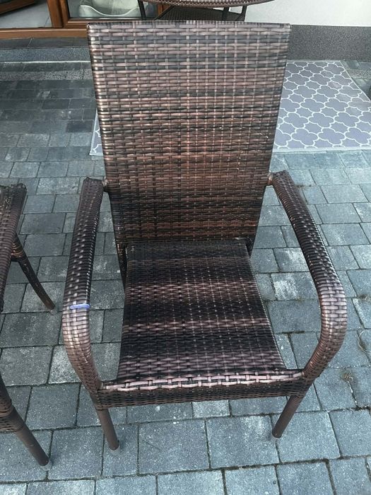 Zestaw ogrodowy technorattan – stół + 4 krzesła