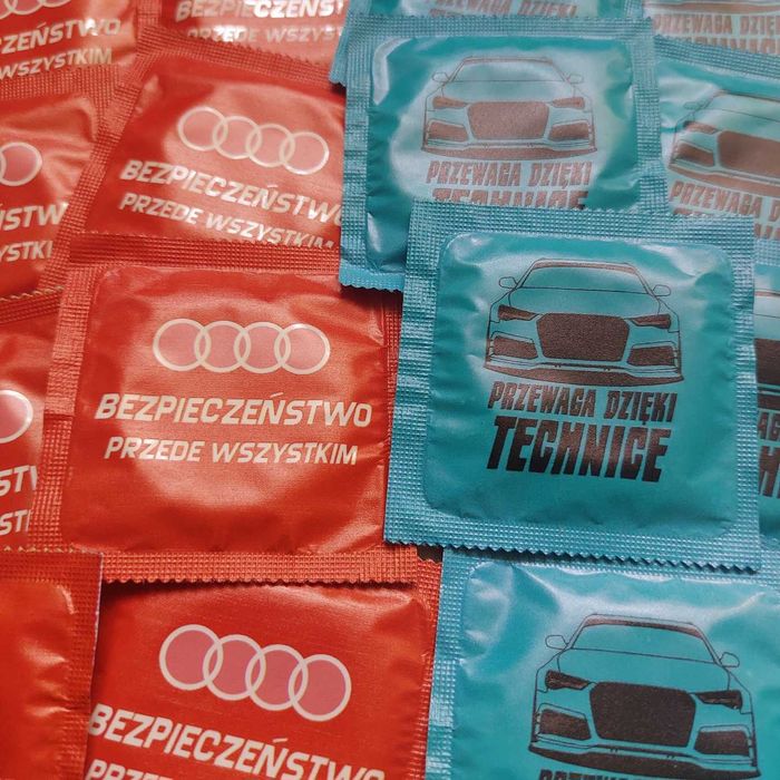 Prezerwatywy z nadrukiem AUDI - MotoGadżet na prezent