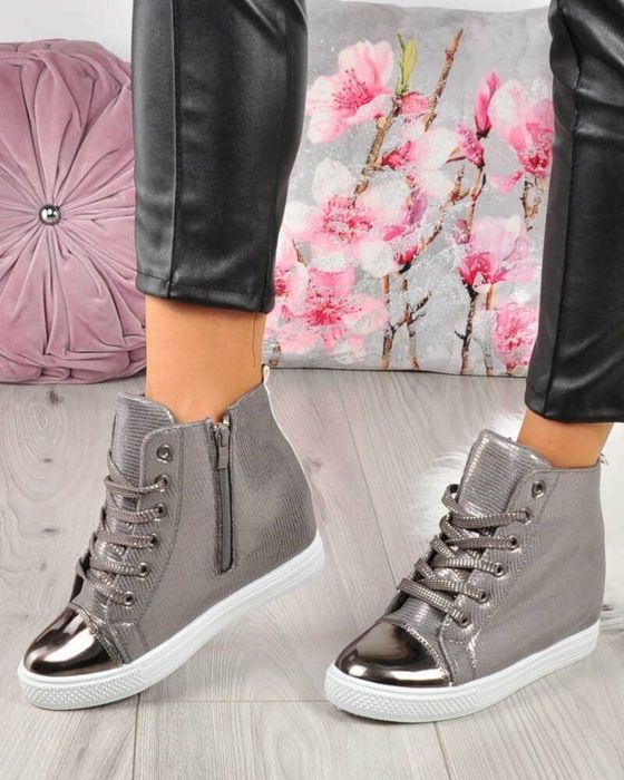 Sneakersy na ukrytym koturnie r. 38 ale 37