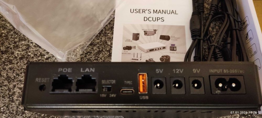 Бесперебойник - повербанк (UPS) для WI-Fi роутера работы.