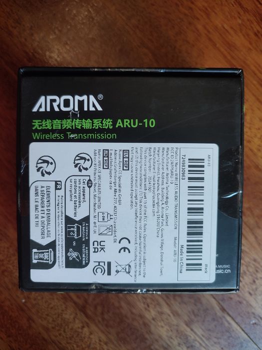 Sistema de guitarra/baixo sem fio aroma - 7 canais aroma ARU10