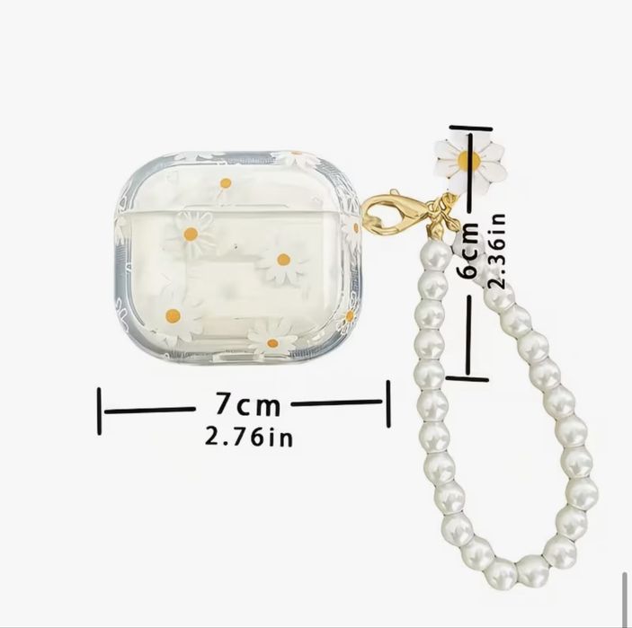 Białe etui ochronne w stylu stokrotki odporne na upadki