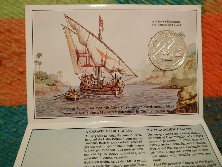 Portugal - moeda em prata de 100 escudos de 1987 Nuno Tristão