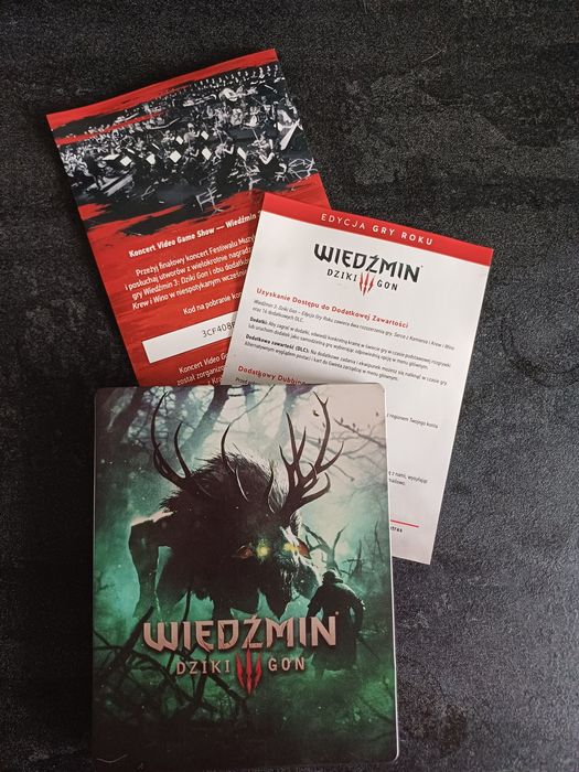 Wiedźmin 3 Dziki Gon STEELBOOK Unikat Kolekcjonerski PS4/Xbox/PC (Brak Gry)