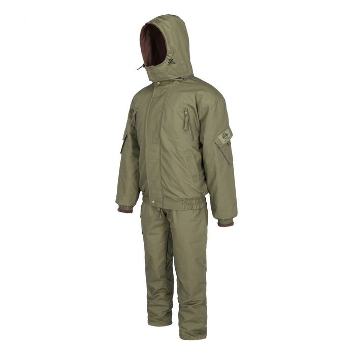 Komplet Zimowy BARS OLIWA kurtka + spodnie ogrodniczki Rip-Stop do -25