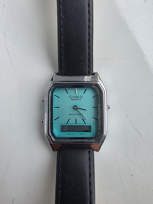 Оригінальний годинник Casio AQ-230 (Tiffany / Turquoise Dial) — Б/У в чудовому стані