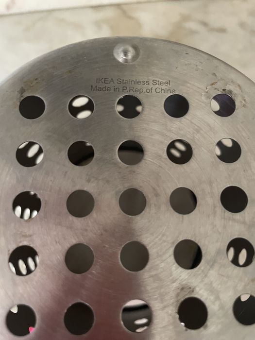 Suporte de Utensílios de Cozinha IKEA em aço inoxidável .