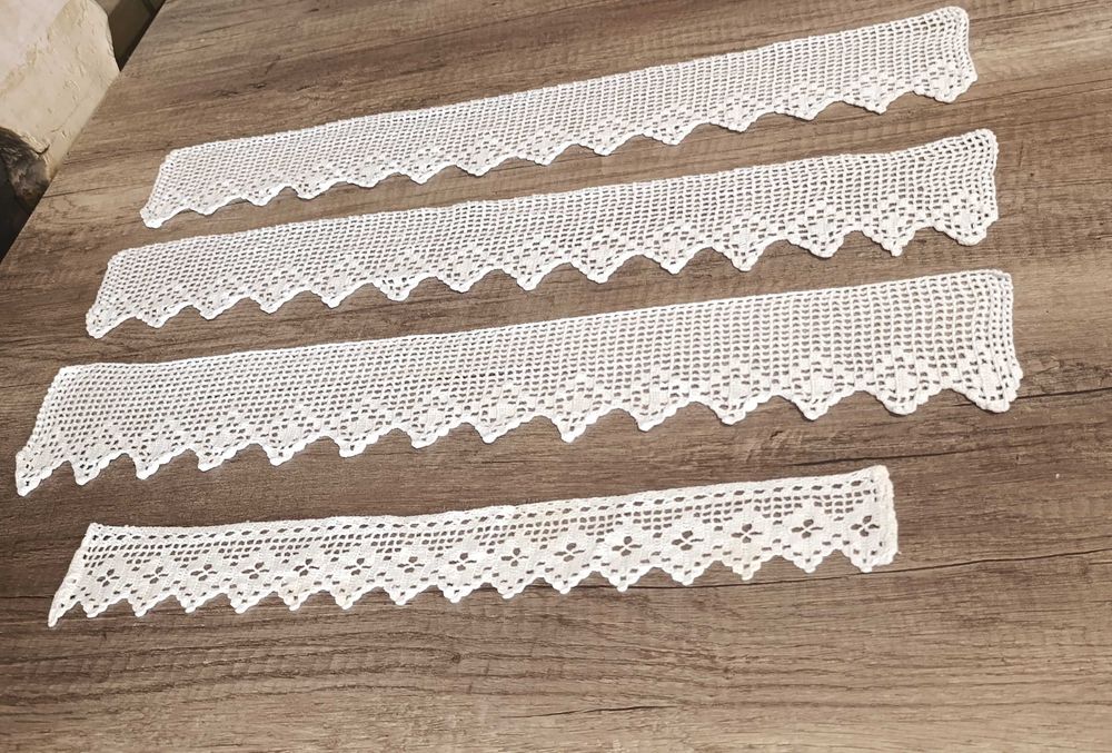 Antiguidades Estilo Retrô 4 Bicos Croché brancos para cristaleira