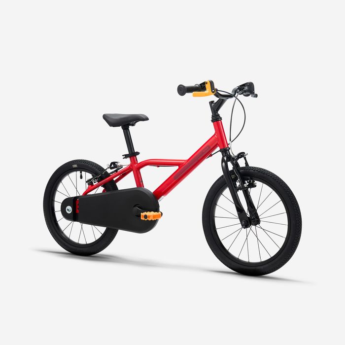 Bicicleta de Criança 16 polegadas 4-6 anos, DISCOVER 500 Vermelho