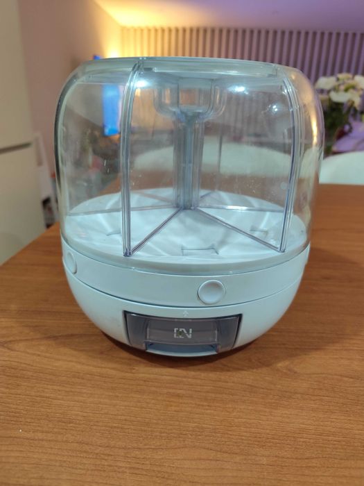 Dispensador grãos giratório 360° - 6 divisórias