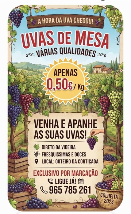 Uvas de mesa várias variadades