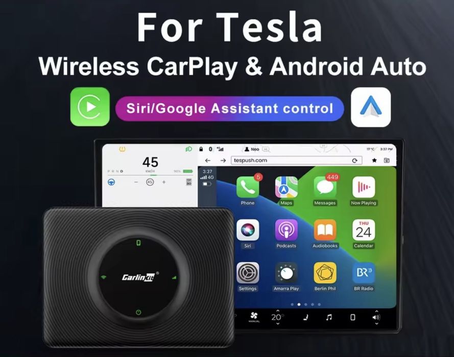CarLink CPC200-T2C (WIFI).Dla TESLA model 3 / X / Y / S , CARPLAY adapter BLUETOOTH WIFI