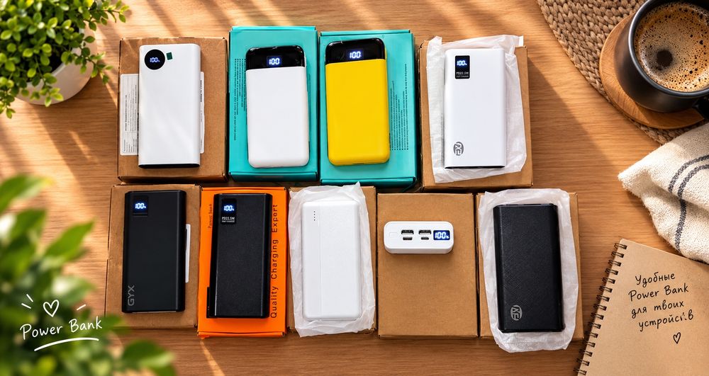 Power Bank 20000 mAh | Быстрая зарядка | Цифровой дисплей | Новый