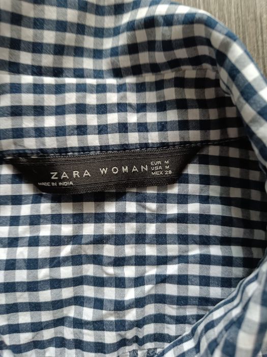 Zara koszula z haftem kwiaty viral r. M